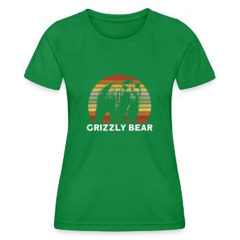 Grizzli Ours brun - T-shirt sport Femme - vert - Devant - AI Model Female 172 dark (172cm)