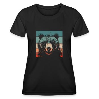 Grizzly Bear Brown Bear - Women's Functional T-Shirt - black - Front - AI Model Female 172 light (172cm)