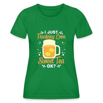 Süßer Tee - Frauen Funktions-T-Shirt - Kelly Green - Vorne - AI Model Female 172 dark (172cm)
