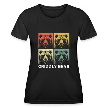Grizzly Bear Brown Bear - Women's Functional T-Shirt - black - Front - AI Model Female 172 light (172cm)