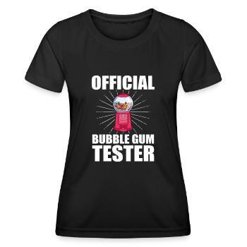 Kaugummi Automat - Official Bubble Gum Tester - Frauen Funktions-T-Shirt - Schwarz - Vorne - AI Model Female 172 light (172cm)