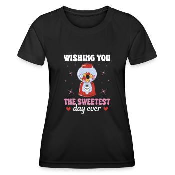 Kaugummi Automat Kinder Süßwaren Sweetest Days - Frauen Funktions-T-Shirt - Schwarz - Vorne - AI Model Female 172 light (172cm)