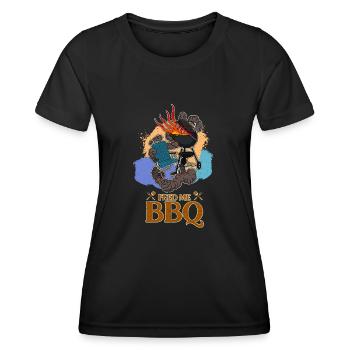 BBQ Grillen Smoker Fleisch Koch Vater Sommer - Frauen Funktions-T-Shirt - Schwarz - Vorne - AI Model Female 172 light (172cm)