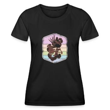 Grillen Chef Koch Vater BBQ Smoker Männergrill - Frauen Funktions-T-Shirt - Schwarz - Vorne - AI Model Female 172 light (172cm)