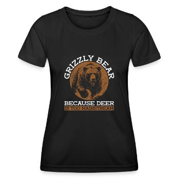 Grizzly Bear Brown Bear - Women's Functional T-Shirt - black - Front - AI Model Female 172 light (172cm)