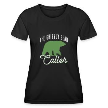 Grizzly Ours brun Ours brun - T-shirt sport Femme - noir - Devant - AI Model Female 172 light (172cm)