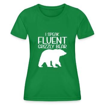 Grizzly Bear Brown Bear - Women's Functional T-Shirt - kelly green - Front - AI Model Female 172 dark (172cm)