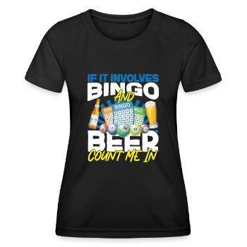 Bingo Player Beer If It Involves - Women's Functional T-Shirt - black - Front - AI Model Female 172 light (172cm)