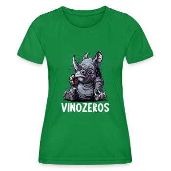 Vinozeros Weinkenner Weintrinker Weinliebhaber - Frauen Funktions-T-Shirt - Kelly Green - Vorne - AI Model Female 172 dark (172cm)