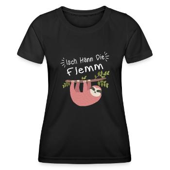 Isch Hann le dialecte de la Sarre - T-shirt sport Femme - noir - Devant - AI Model Female 172 light (172cm)