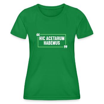Latin Funny Latin Saying - Women's Functional T-Shirt - kelly green - Front - AI Model Female 172 dark (172cm)