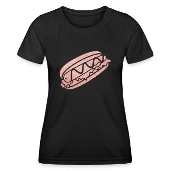 Hot Dog Adult Pink Diamonds - Women's Functional T-Shirt - black - Front - AI Model Female 172 light (172cm)
