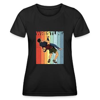 Wrestling Kampfsportler Kämpfer Wrestler Judo - Frauen Funktions-T-Shirt - Schwarz - Vorne - AI Model Female 172 light (172cm)