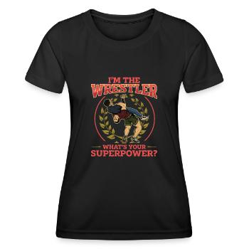Wrestling Sportart Wrestler Suplex Ringen Sport - Frauen Funktions-T-Shirt - Schwarz - Vorne - AI Model Female 172 light (172cm)