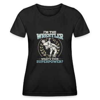 Wrestling Sportart Wrestler Suplex Ringen Sport - Frauen Funktions-T-Shirt - Schwarz - Vorne - AI Model Female 172 light (172cm)