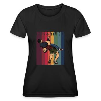 Wrestling Kampfsportler Kämpfer Wrestler Judo - Frauen Funktions-T-Shirt - Schwarz - Vorne - AI Model Female 172 light (172cm)