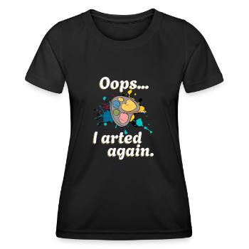 Cadeaux de nouveauté d’artiste drôle et humour de peinture - T-shirt sport Femme - noir - Devant - AI Model Female 172 light (172cm)