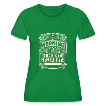 Attention, je pourrais me retourner 9 - T-shirt sport Femme - vert - Devant - AI Model Female 172 dark (172cm)