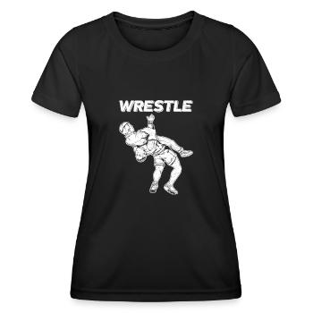 Suplex Kampfsportler Ringen Training Wettkampf - Frauen Funktions-T-Shirt - Schwarz - Vorne - AI Model Female 172 light (172cm)