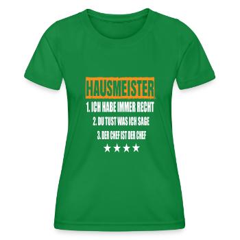 Caretaker - Women's Functional T-Shirt - kelly green - Front - AI Model Female 172 dark (172cm)