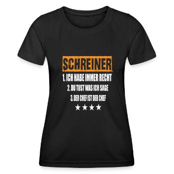 Schreiner - Frauen Funktions-T-Shirt - Schwarz - Vorne - AI Model Female 172 light (172cm)