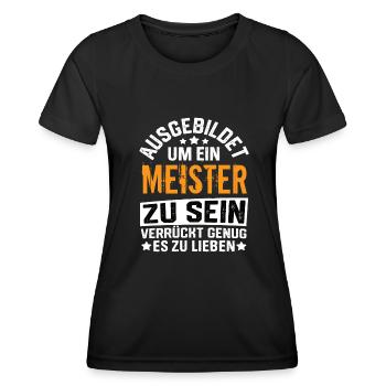 Master craftsman's examination Master craftsman craftsman - Women's Functional T-Shirt - black - Front - AI Model Female 172 light (172cm)
