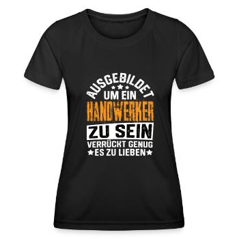 Handwerker Handwerk Handwerker Lustig Meister - Frauen Funktions-T-Shirt - Schwarz - Vorne - AI Model Female 172 light (172cm)
