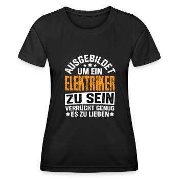 Électricien Electricité Electricité Maître électricien - T-shirt sport Femme - noir - Devant - AI Model Female 172 light (172cm)
