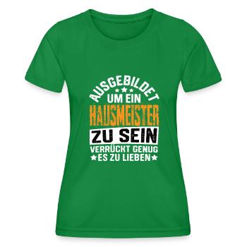 Concierge Gestion de l’immeuble Concierge Dicton - T-shirt sport Femme - vert - Devant - AI Model Female 172 dark (172cm)