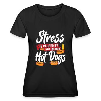 Le stress des adultes est causé par - T-shirt sport Femme - noir - Devant - AI Model Female 172 light (172cm)