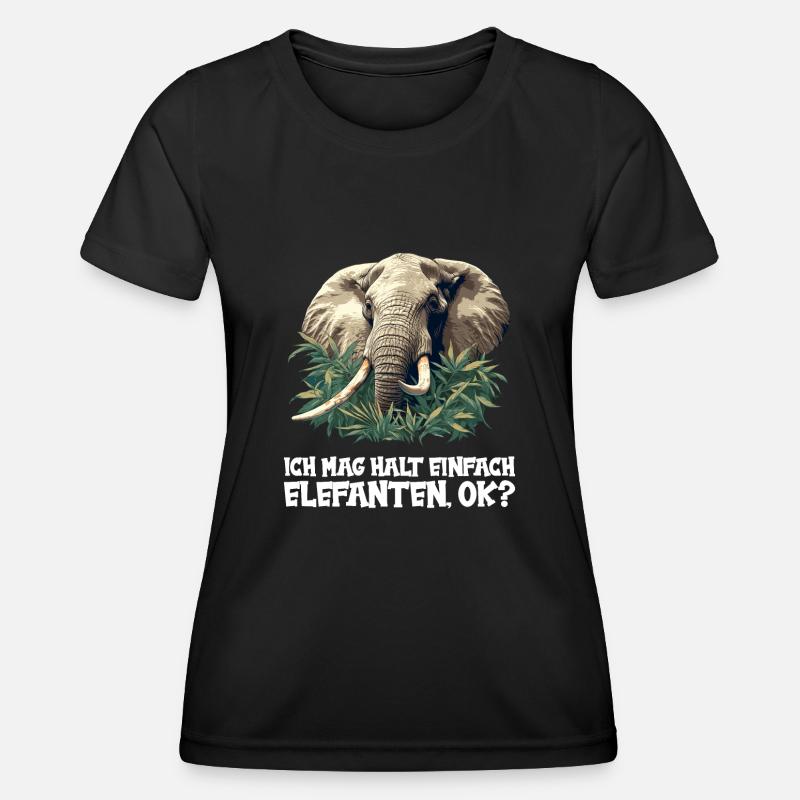 Elephant Elephant - Women's Functional T-Shirt - black