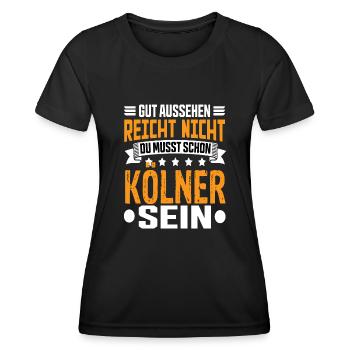 Cologne Cologne NRW Rhineland Cologne Saying - Women's Functional T-Shirt - black - Front - AI Model Female 172 light (172cm)