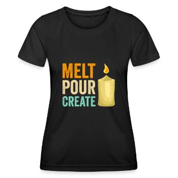 Drôle de fabricant de bougies Candle Maker Saying - T-shirt sport Femme - noir - Devant - AI Model Female 172 light (172cm)