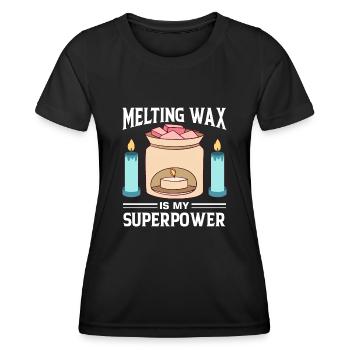 Drôle de fabricant de bougies Candle Maker Saying - T-shirt sport Femme - noir - Devant - AI Model Female 172 light (172cm)
