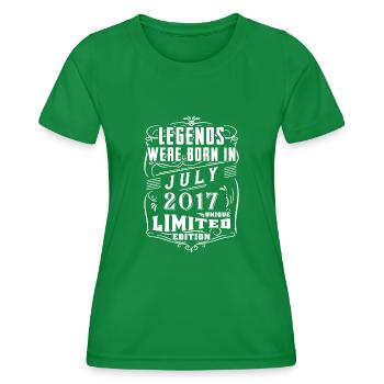 Geburtstag Juli 2017 Jahr Limited Edition - Frauen Funktions-T-Shirt - Kelly Green - Vorne - AI Model Female 172 dark (172cm)