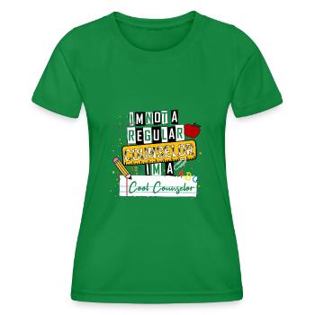 Je ne suis pas un conseiller régulier, je suis un conseiller cool F - T-shirt sport Femme - vert - Devant - AI Model Female 172 dark (172cm)