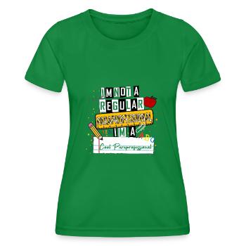 Je ne suis pas un paraprofessionnel régulier cool paraprofe - T-shirt sport Femme - vert - Devant - AI Model Female 172 dark (172cm)