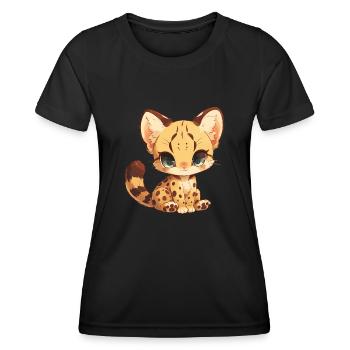 Chats dorés Chat doré - T-shirt sport Femme - noir - Devant - AI Model Female 172 light (172cm)