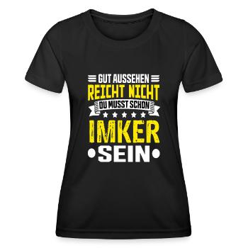 Imker - Frauen Funktions-T-Shirt - Schwarz - Vorne - AI Model Female 172 light (172cm)