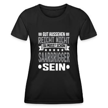 Sarre Saarländer Saar Saarbrigger Saarbrücken - T-shirt sport Femme - noir - Devant - AI Model Female 172 light (172cm)