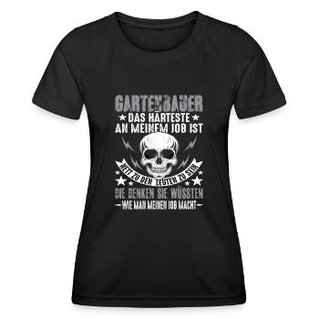 Gartenbau Gartenbauer Landschaftsbauer Spruch - Frauen Funktions-T-Shirt - Schwarz - Vorne - AI Model Female 172 light (172cm)