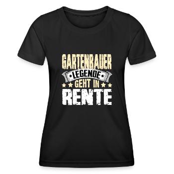 Gartenbauer Legende Geht In Rente - Frauen Funktions-T-Shirt - Schwarz - Vorne - AI Model Female 172 light (172cm)