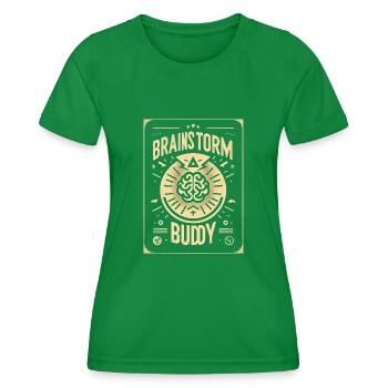 Brainstorm Buddy 6 - Frauen Funktions-T-Shirt - Kelly Green - Vorne - AI Model Female 172 dark (172cm)