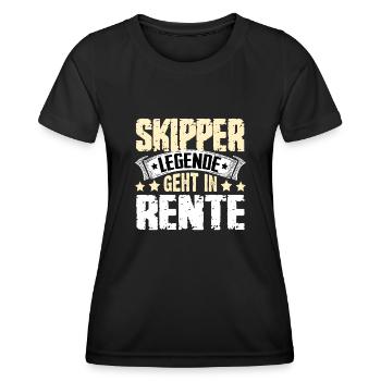 Skipper legend retires - Women's Functional T-Shirt - black - Front - AI Model Female 172 light (172cm)