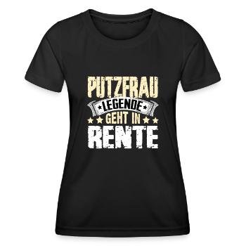Cleaning lady legend retires - Women's Functional T-Shirt - black - Front - AI Model Female 172 light (172cm)