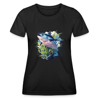 Thon Thunfische Thunfisch - T-shirt sport Femme - noir - Devant - AI Model Female 172 light (172cm)