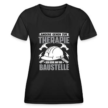 Handwerk Handwerker Handwerker Humor Baustelle - Frauen Funktions-T-Shirt - Schwarz - Vorne - AI Model Female 172 light (172cm)