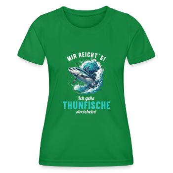Thon Thunfische Thunfisch - T-shirt sport Femme - vert - Devant - AI Model Female 172 dark (172cm)