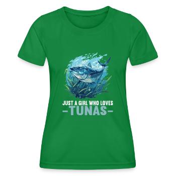 Thon Thunfische Thunfisch - T-shirt sport Femme - vert - Devant - AI Model Female 172 dark (172cm)