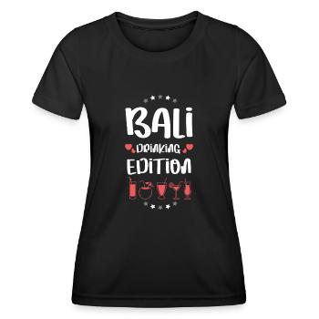 Équipe de boisson à Bali - T-shirt sport Femme - noir - Devant - AI Model Female 172 light (172cm)
